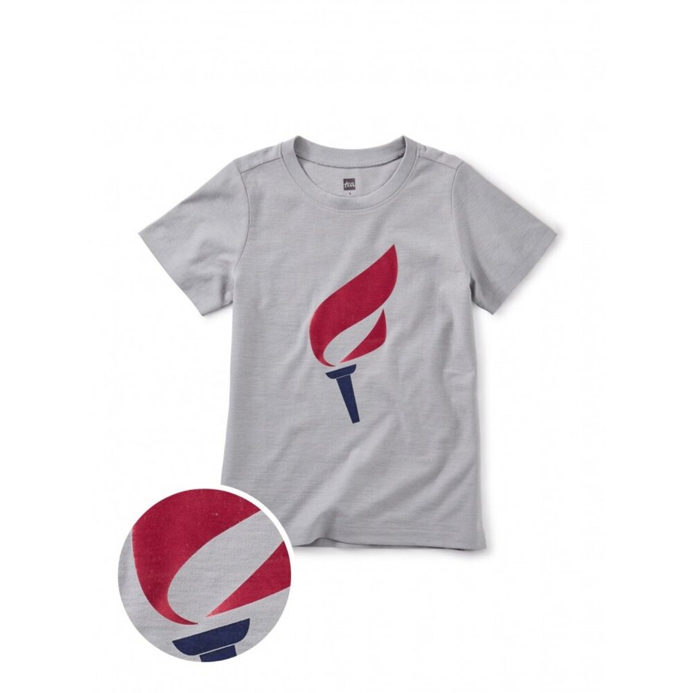 NWT Tea Collection Good Game Graphic Tee Stratus Size 4